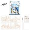 Travel Watercolor Painting Kit Portable Gouache Book Tri-Fold Design Pad Set with Art Creation 12 Color Grids Ergonomic Brush Stress Relief All-in-one