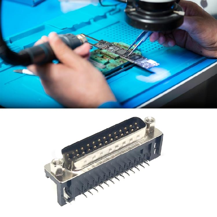 DB25 Female Right Angles Connectors Industrial Control Connector Simple Installs for Stable connection  In Electronics