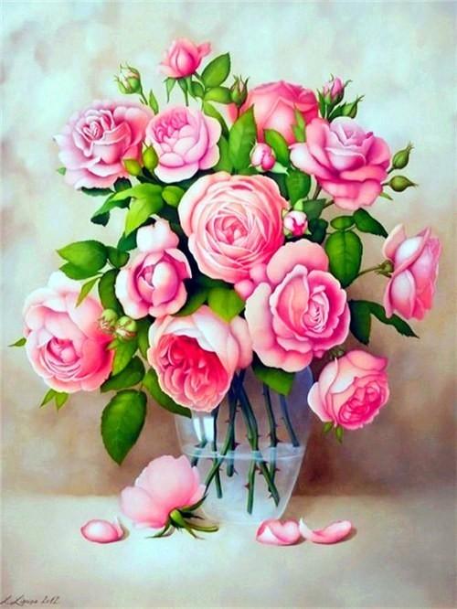 DIY Diamond Painting Flower Diamond Art Mosaic Diamond Embroidery Rhinestone Mosaic Gift Home Decor