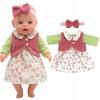 Roupas para Boneca Bebê de 43cm Conjunto de Jaqueta de Couro e Calças para Boneca Bebê de 17 Polegadas Casaco Roupas de Inverno Dropshipping