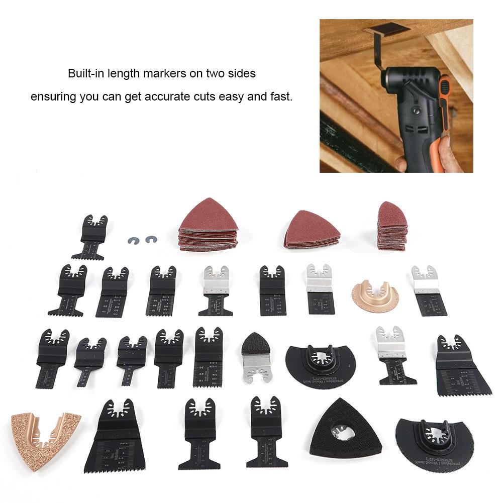 100 buc Pânze de ferăstrău oscilant universal Oțel carbon ridicat Instrument de tăiat pentru lemn Plastic PVC