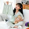 Girls Short Sleeve Pajama Set Ice Silk 3-Piece Cartoon Print Sleepwear Ages 8 Fall