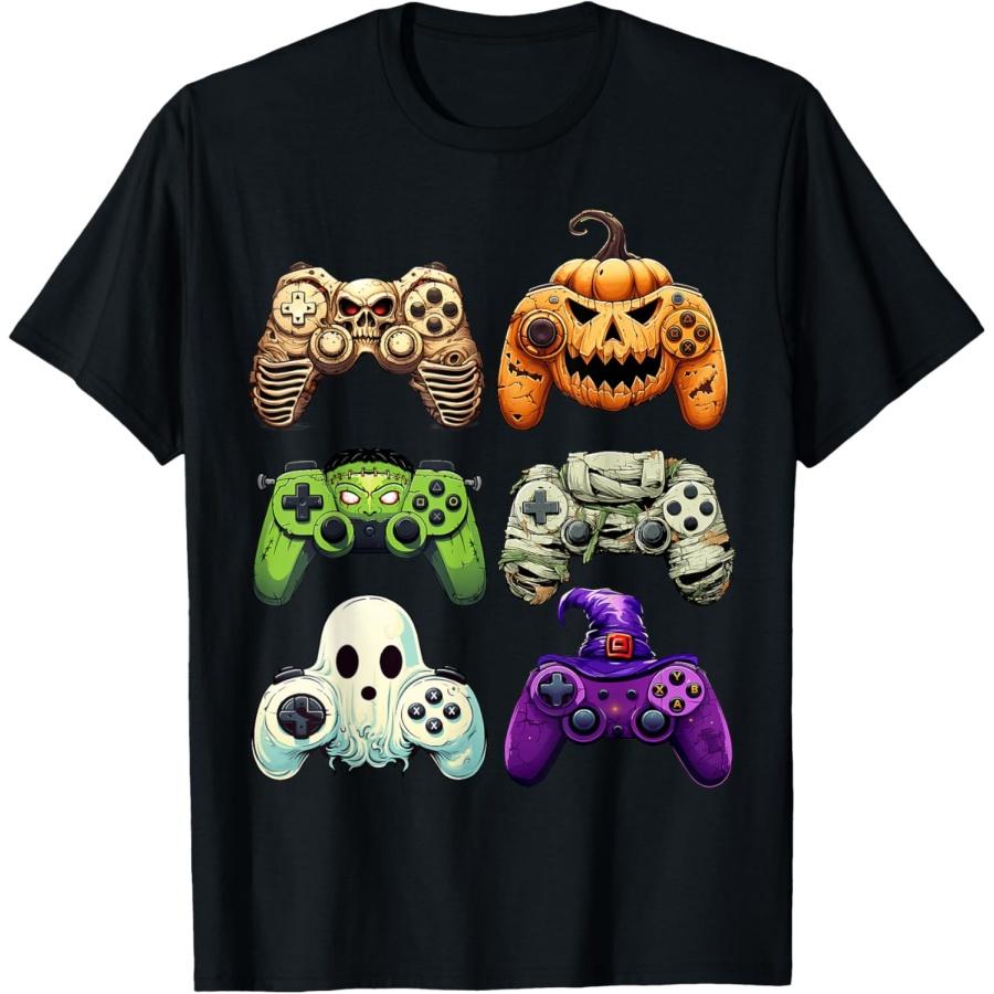 

Halloween Skeleton Zombie Gaming Controllers Mummy Boys Kids T-Shirt(1) XXXXXL чорний