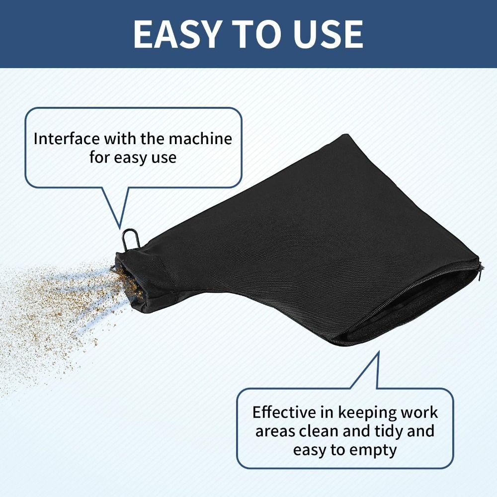 2-Pack Miter Saw Dust Collection Bags - Plastic Dust Hood With Zipper For 255 Model Saws & Woodworking Tools