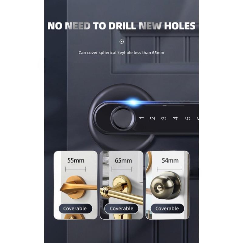Bedroom Zinc Alloy Door Lock Handle Set Biometric Security Door Lock Smart Fingerprint Keyless Electronic Digital Lock