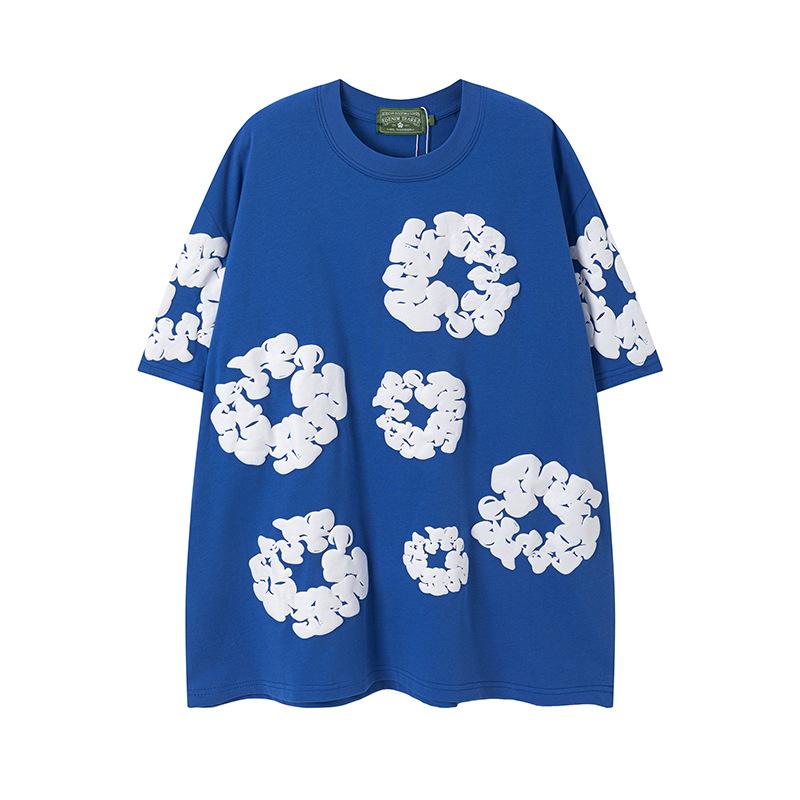 Set Casual pentru Cuplu Denim Tears Kapok Foam Print Stil American - Hanorac și Pantaloni de Trening