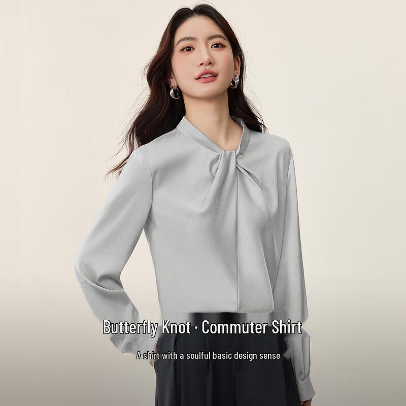Women s Twisted Knot V-Neck Chiffon Blouse M