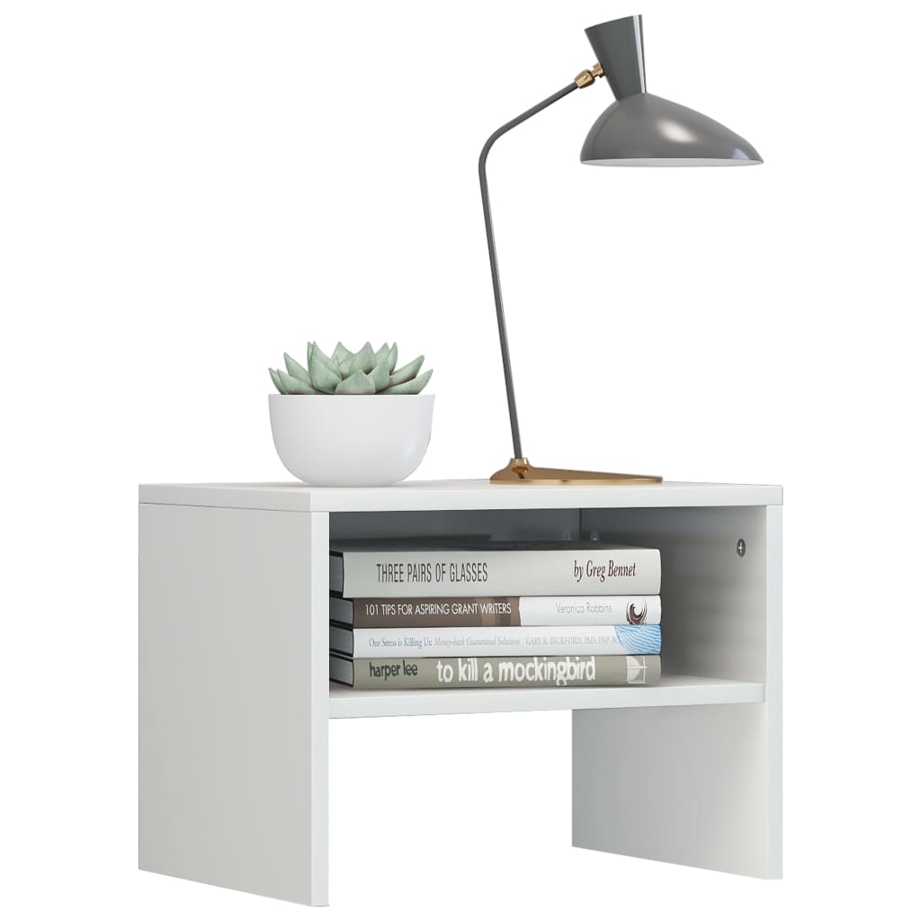 Nightstands (2 pcs) High Gloss White 40 x 30 x 30 cm Engineered Wood