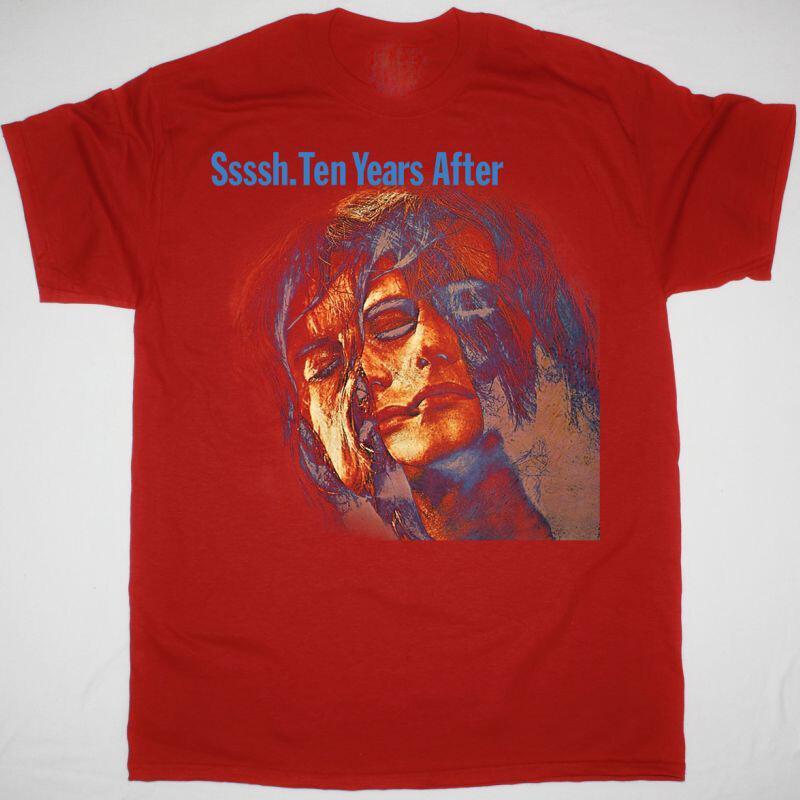 Vtg Ten Years After Band Ssssh Cotton Red All Size Men Women Shirt S