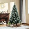 Artificial Christmas Tree 180cm with Snow, 800 Branches, 61 Pine Cones, Indoor Christmas Decoration, Green