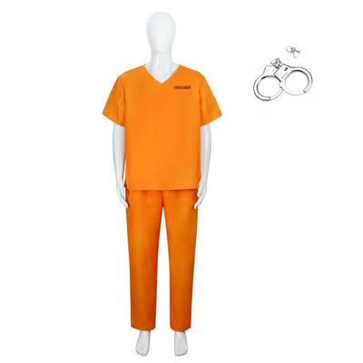 Halloweenový dospělý oranžový vězeňský kostým Vězeňská uniforma Vězeňská uniforma Cosplay Vězeňská uniforma