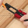 6/8/12Inch Measuring Marking Gauge with Slide Stop Pocket Ruler Woodworking Ruler Aluminum Slide Ruler Scribing Ruler
