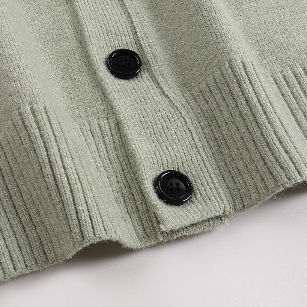 AMI 2025 Classic Couple's Embroidered White Heart Cardigan Wool Sweater