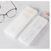 Matte Transparent Pencil Case Frosted Plastic Pen Storage Box For School Office Stationery Organization Supplies