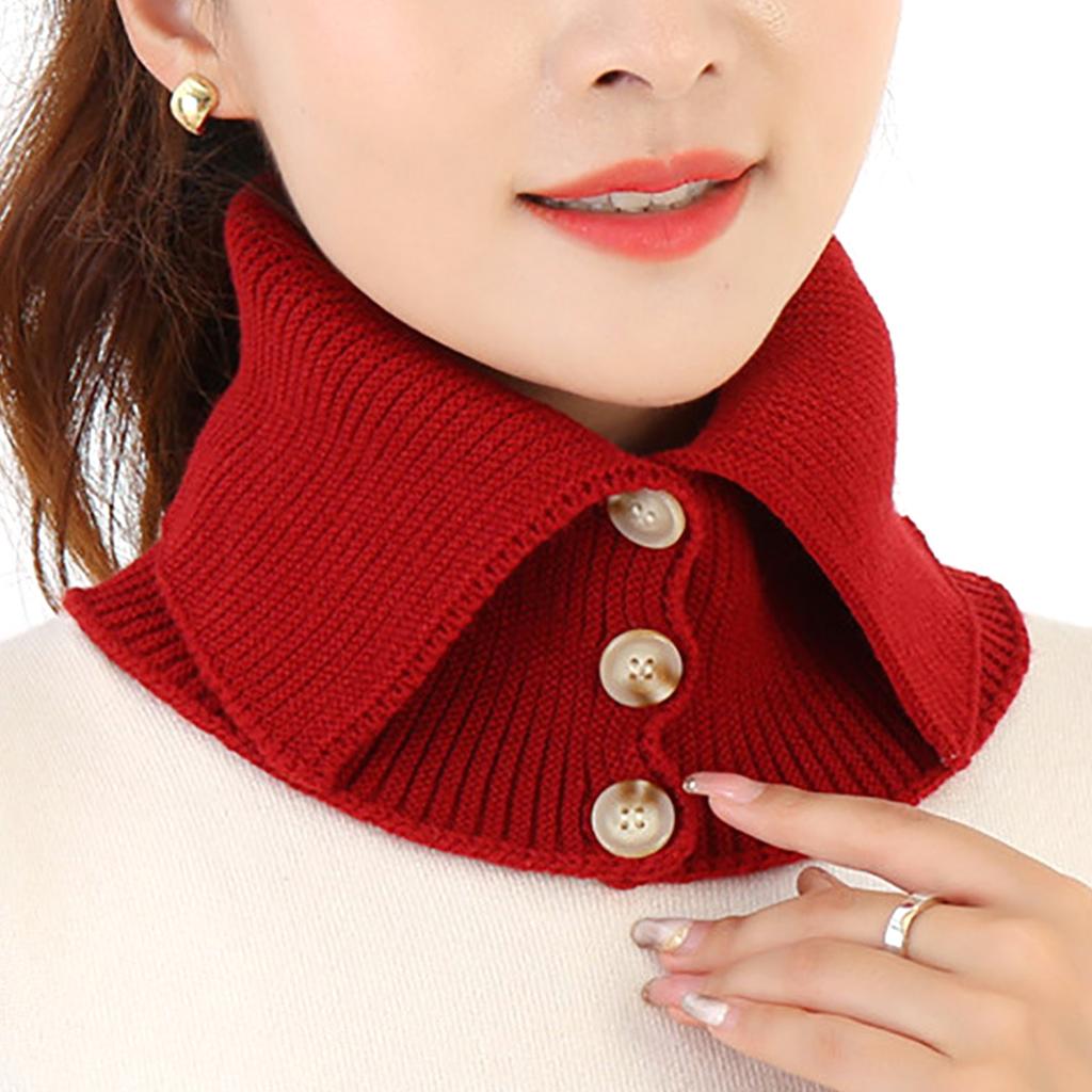Neck Warmer Scarf Neckerchief Solid Color Scarf Detachable Wrap Scarf False Collar Scarf Warm Winter Cycling Windproof