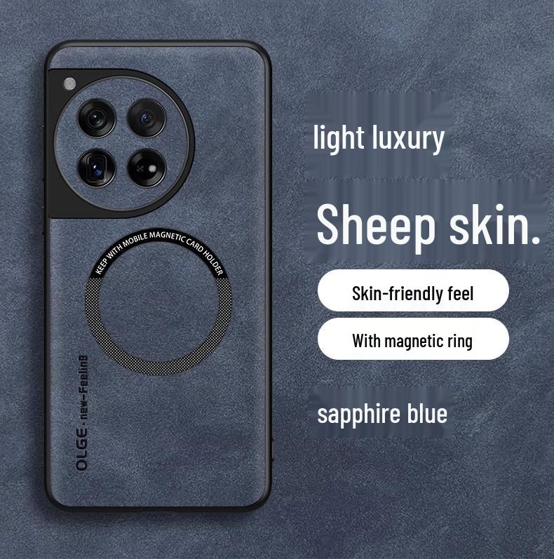 OnePlus Ace 3/2V Pro Magnetic Men s Lambskin Full Coverage Leather Phone Case OnePlus 13T (Precision Hole)