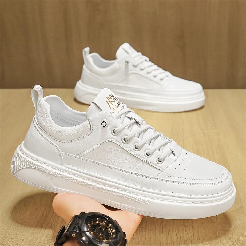 British Style Men Casual Leather Flat Shoes Soft Leather Breathable Teen Antiskid Versatile Shoes Lace-up Student Sneaker Shoes