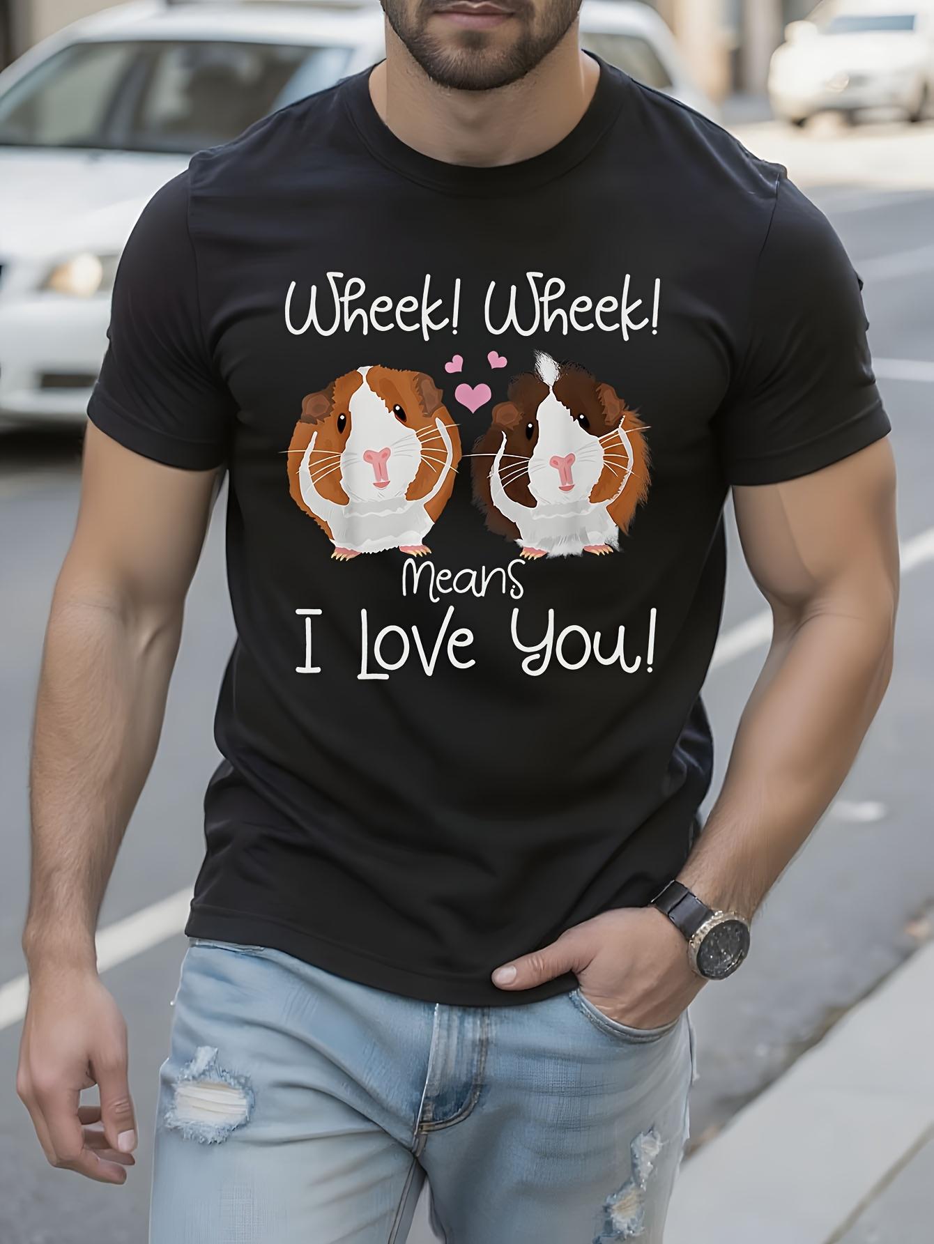 Wheek I Love You Guinea Pig Tshirt - Cute Wheek Week! Pet... S