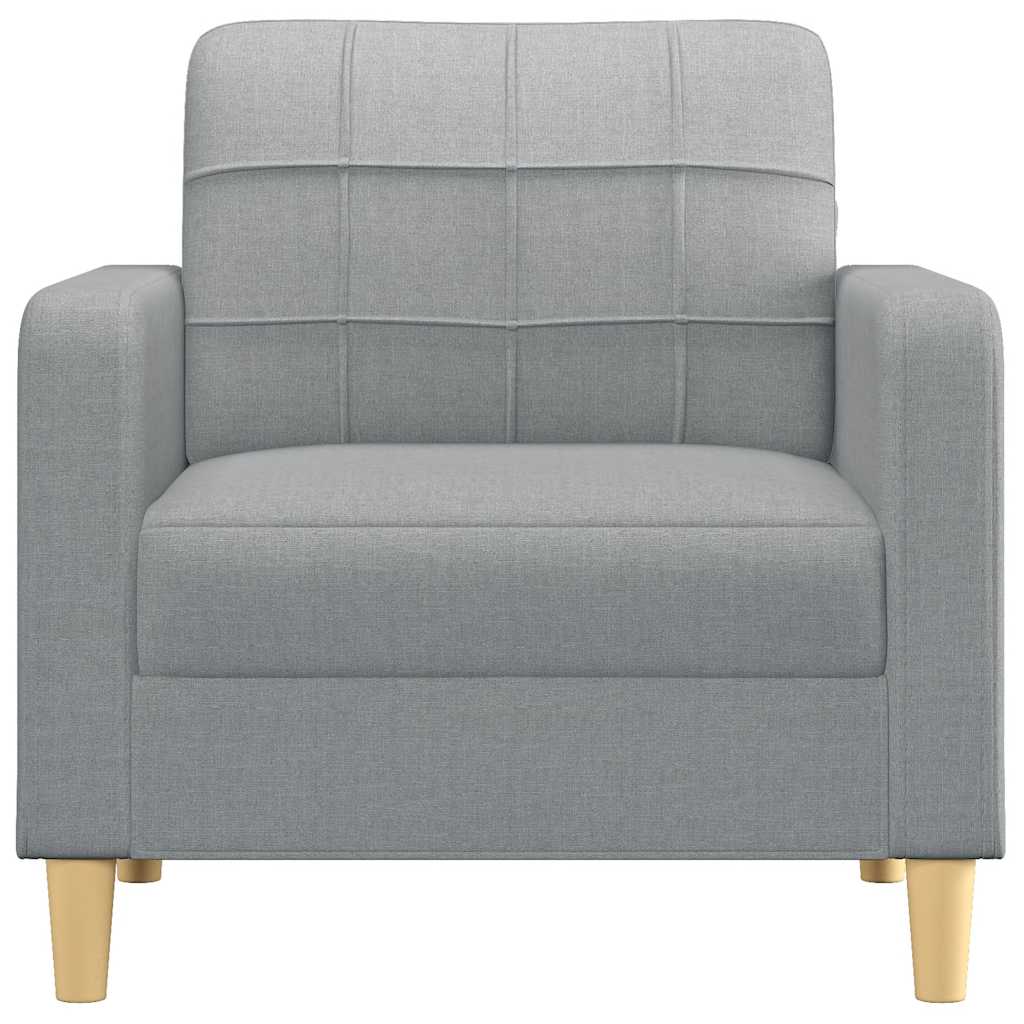 Vidaxl Fotel, Jasnoszary, 60 Cm, Obity Tkaniną
