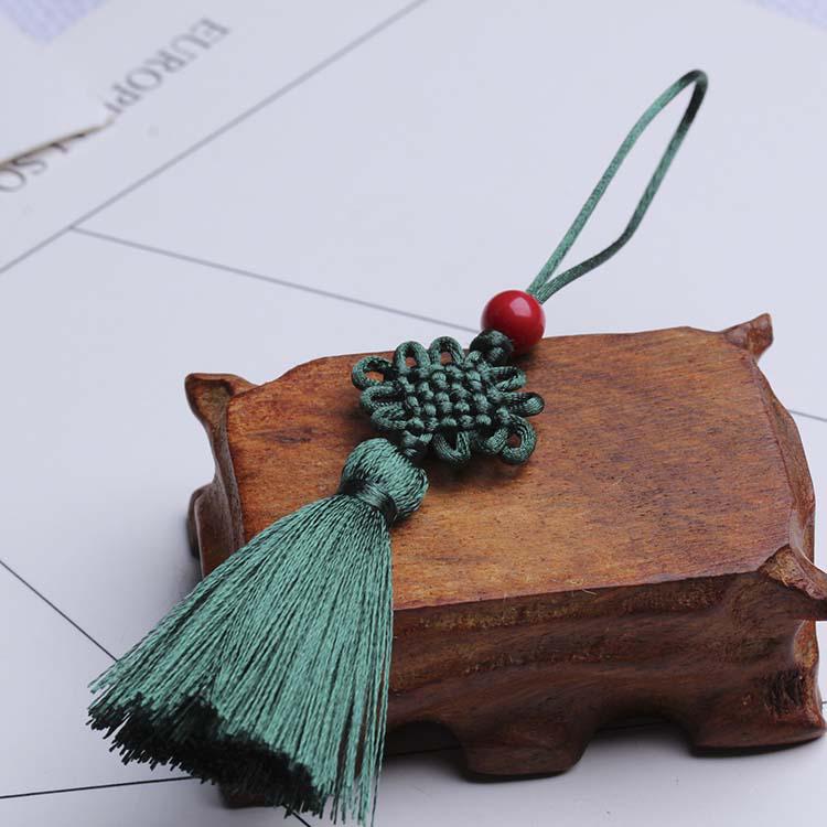 Mini Chinese Knot 7-Strand Braided Tassel Bookmark Pendant