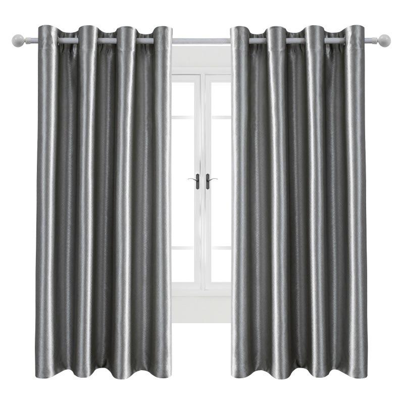 Solid Color Blackout Fabric Balcony Sunshade Thermal Insulated Curtain With Eyelets Perfect For Home And Office Use Energy Efficient Curtains
