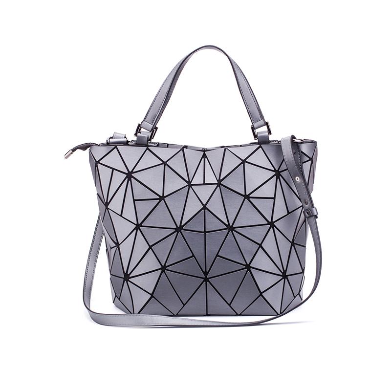 WTEMPO Creative Geometric Diamond Handbags Bucket Women Luminous Přenosné jednoramenní Messenger Bags