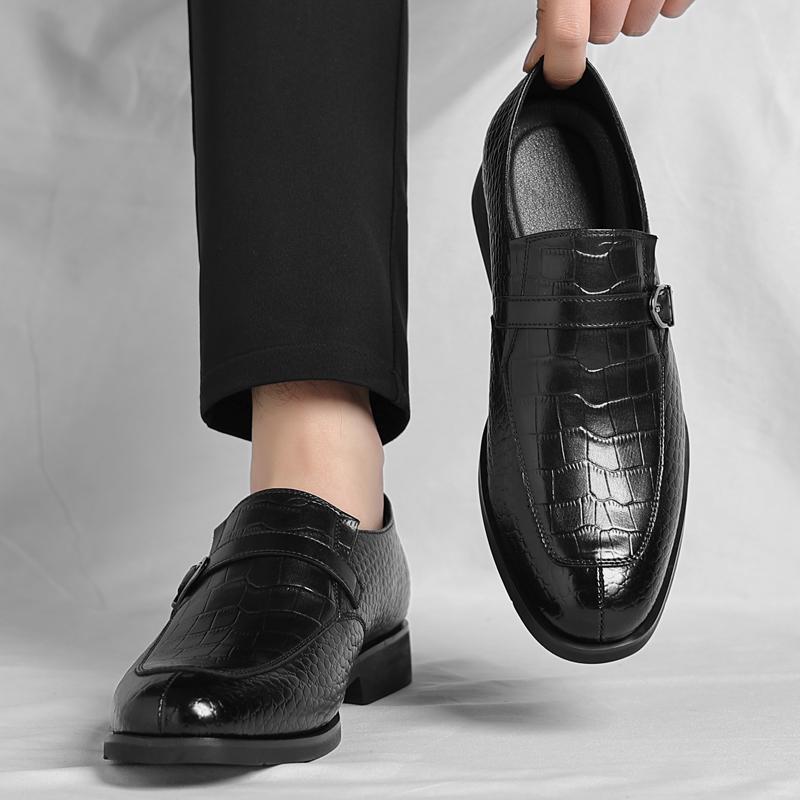 Fashion Men CLassic Business Genuine Leather Shoes Casual Loafers Comfort Soft Sole Wedding Offic Shoes Slip On Social Formal Men Shoes