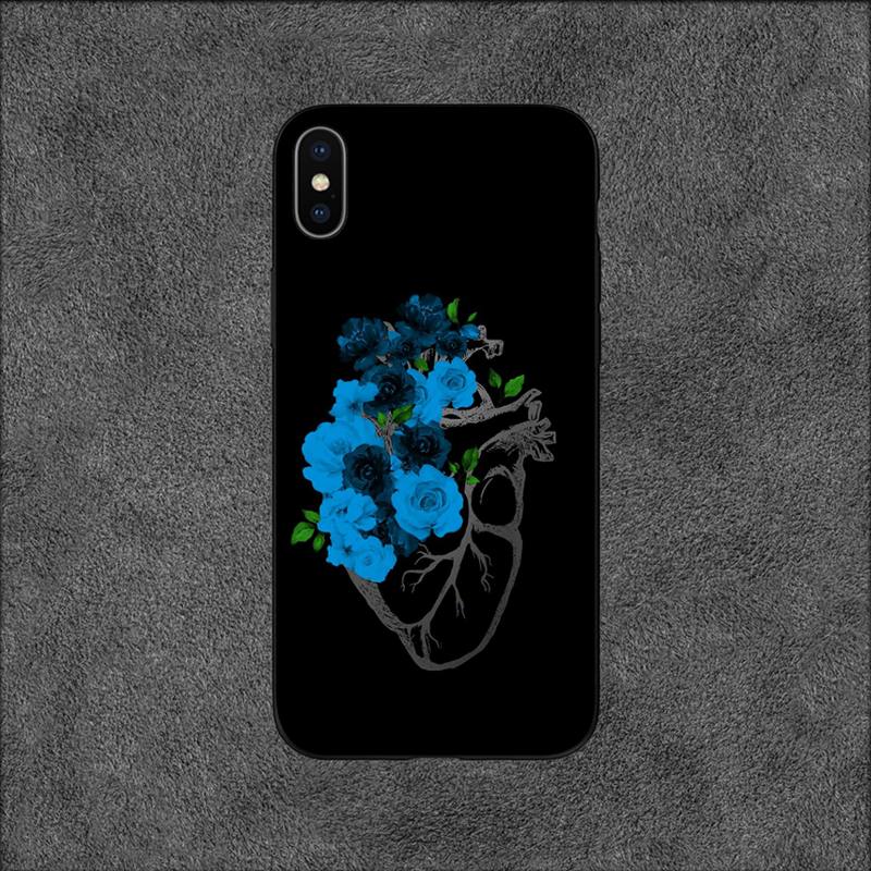 Human Organs Heart Meridian Kidney Phone Case For iPhone 11 12 Mini 13 14 Pro XS Max X 8 7 6s Plus SE XR Shell