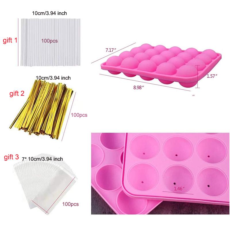 

Cake Pop Silicone Mold Set Cakepop Round Lollipop Lolly Hard Candy Toffee Chocolate Ball Maker Kitchen Accessories Baking Tools