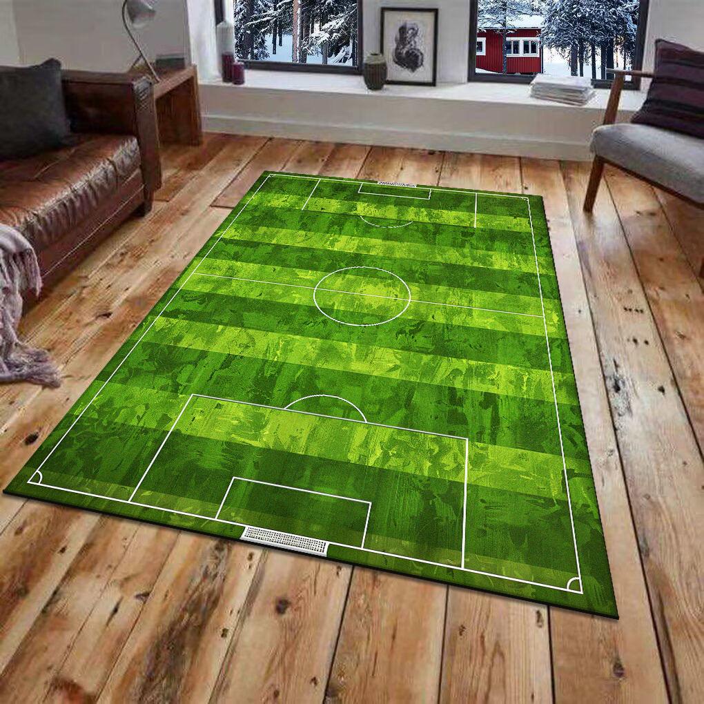 Soccer Football Field Non-Slip Carpet for Living Room Kids Bedroom Green Room Decor Rug Floor Mat Doormat Gift