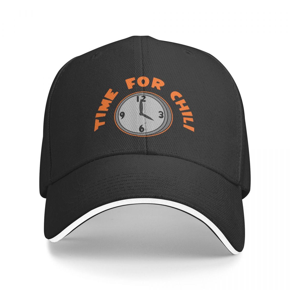 

Time For Chili (Orange) Unisex Caps Outdoor Trucker Baseball Cap Snapback Breathable Hat Customizable Polychromatic Hats
