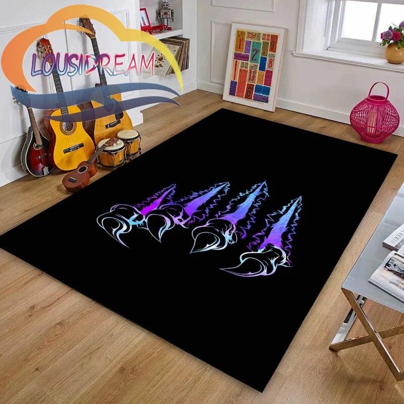 Chinese Dragon or Mythical  Playroom and Bedroom Plush Carpet Non-slip  Soft Play Mat Bed Area Rug Parlor Decor