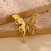 1 Pezzo Spilla Decorativa Fiore di Sole a Spirale Geometrica Colore Oro Elegante Spilla da Donna Acciaio Inossidabile Impermeabile Gioielli per Festa Matrimonio