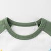 27kids Korean Style Dinosaur Short Sleeve T-Shirt - 2024 Children's Sweatshirt Base Layer