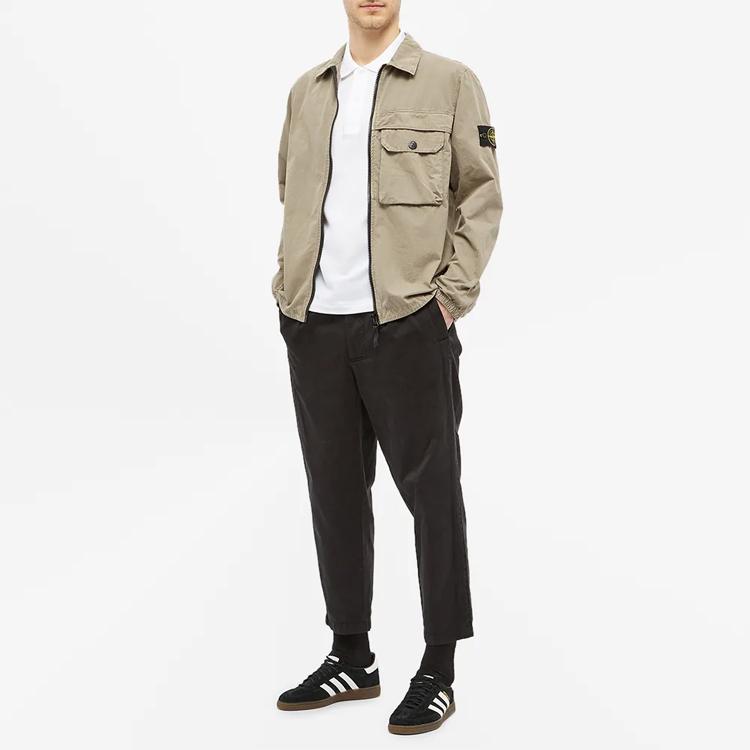 STONE ISLAND Jackets Men's Khaki Lapel Moderate Straight Fit 7315107WN-V0168