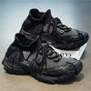 Men'S Sock Knit Chunky Platform Sneakers Breathable Thick Sole Casual Shoes Shock Absorbing Streetwear Outdoor Sports Trainers
