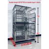 Stainless Steel Multi-Layer Dog Cage for Small to Medium Dogs - Parent-Child Design, Ideal for Pet Shops & Boarding
