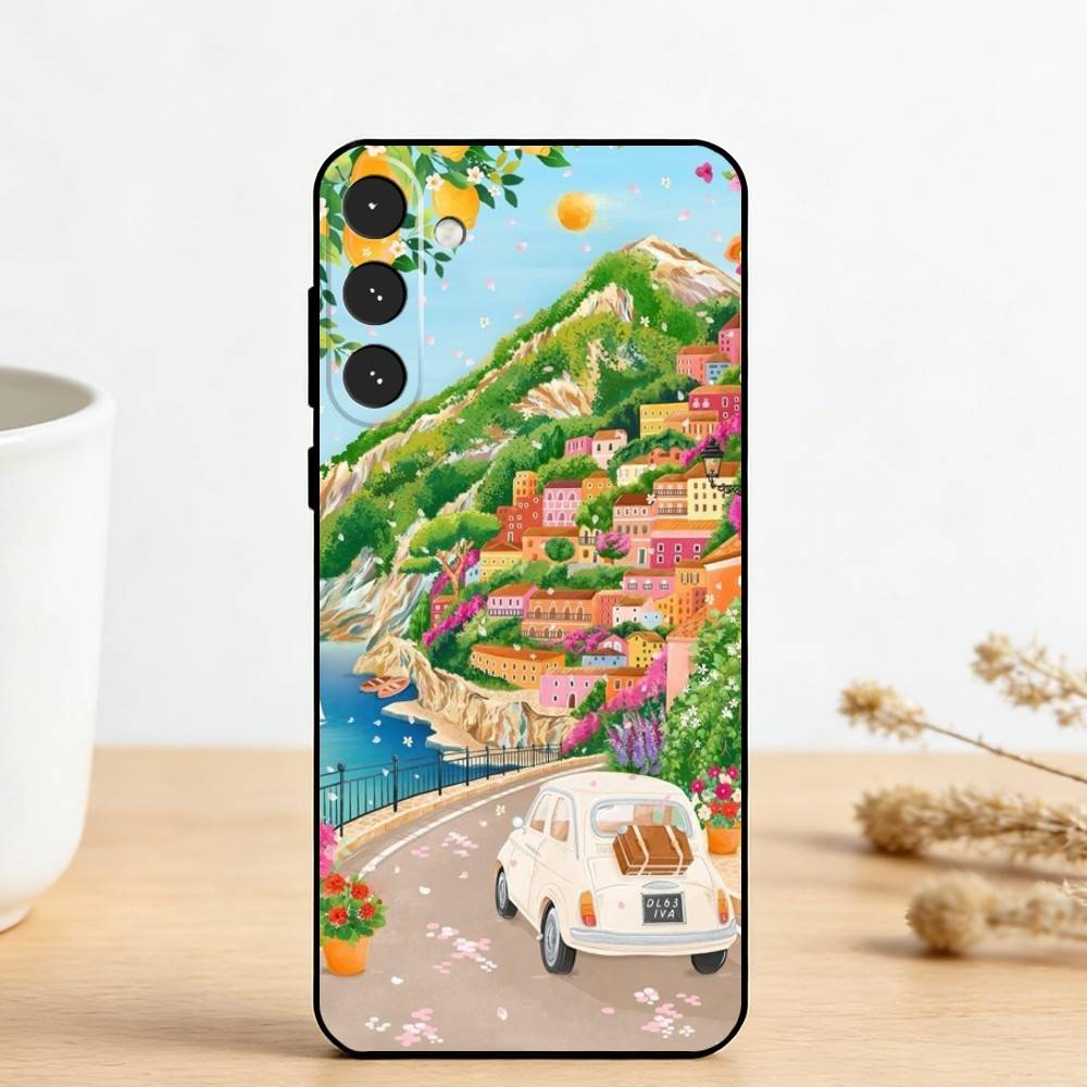 C-Cars and Distances   Phone Case For Samsung Galaxy A73,A72,A71,A70,A53,A52,A51,Others Soft Black Cover