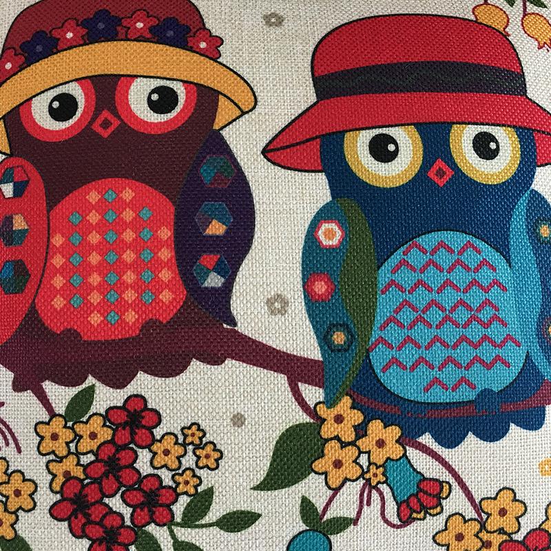 

Наволочки с квадратным принтом совы, наволочки для диванных подушек, чехол на спинку автомобильного сиденья, подушка 02