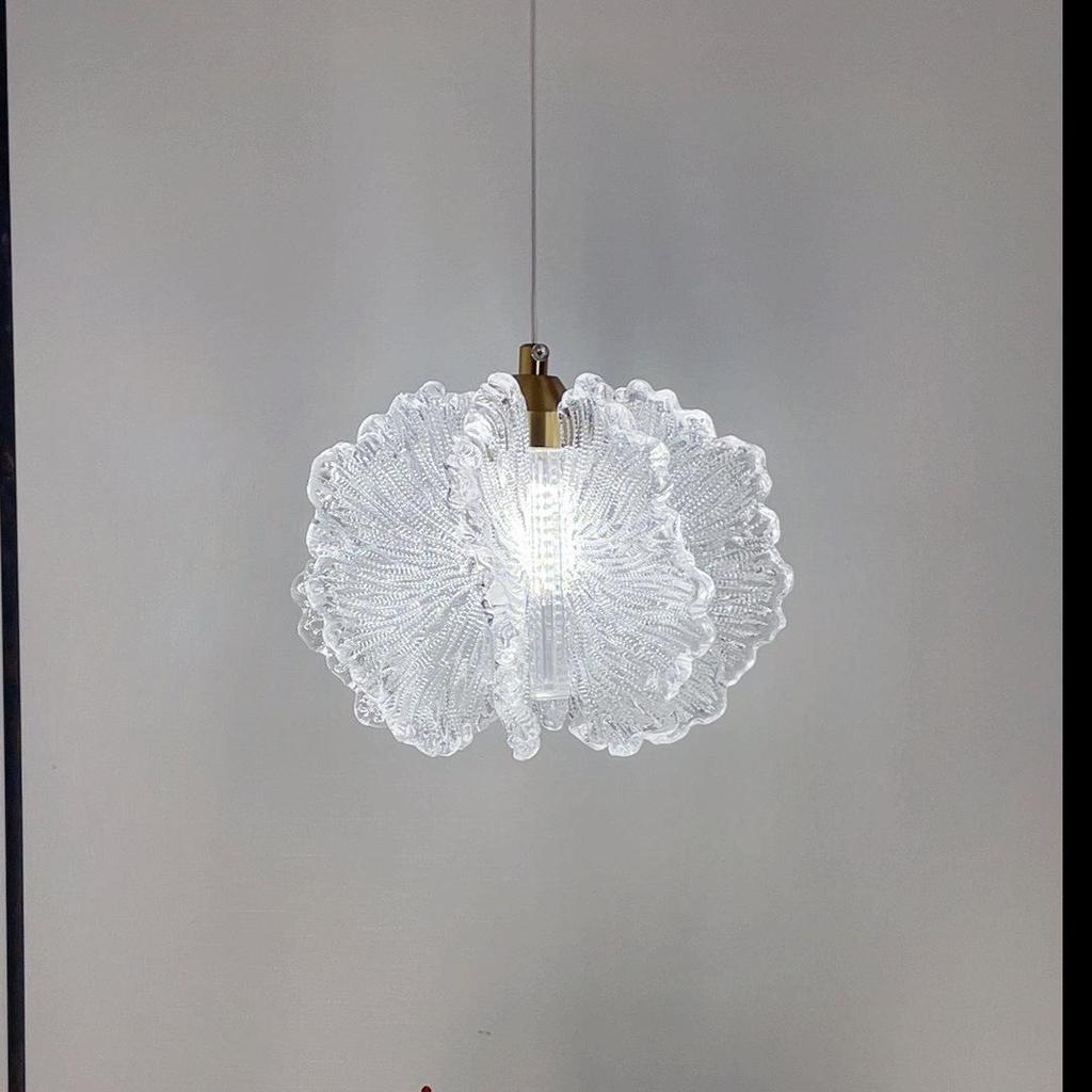 Modern French Cream Pendant Lights: Minimalist Bedside and Hallway Fixtures