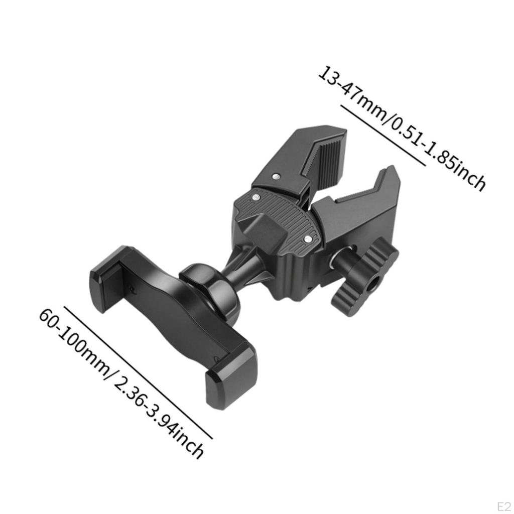 Phone Holder Bracket,Lightweight Portable Sturdy Tripod Mount Smartphone Clamp for Vlog