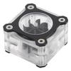 Water Cooling Flow Meter Transparent PMMA Computer Accessories G1 4 Thread(Noir )