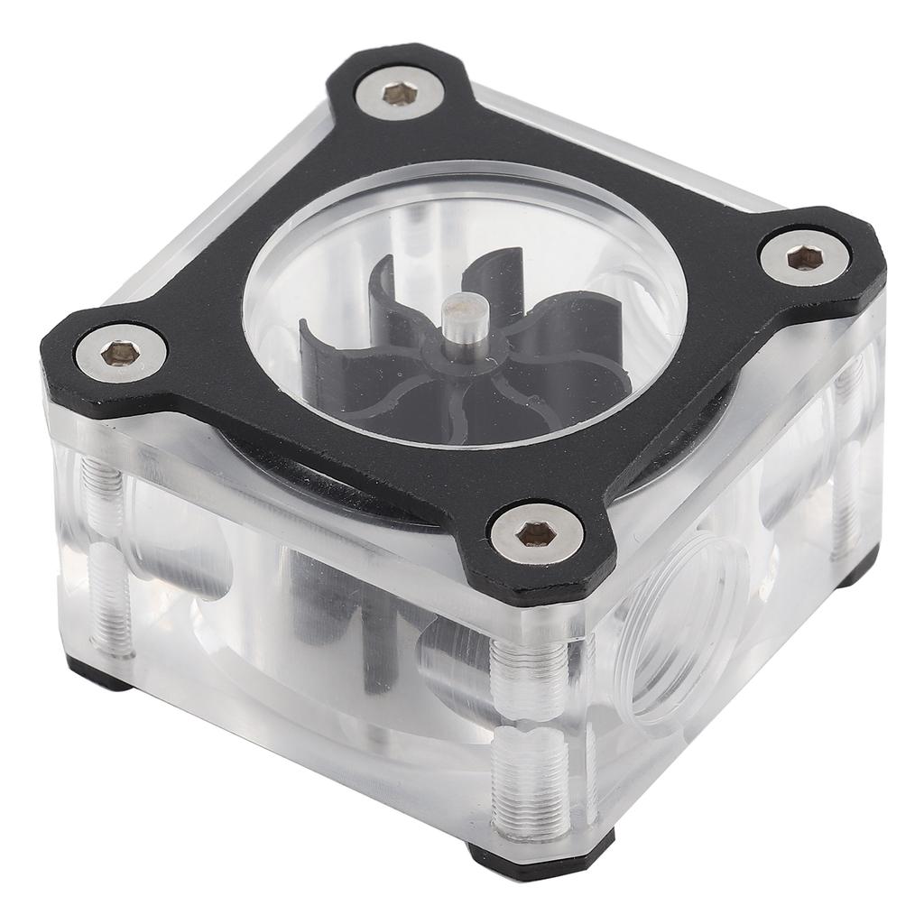 Water Cooling Flow Meter Transparent PMMA Computer Accessories G1 4 Thread(Noir )
