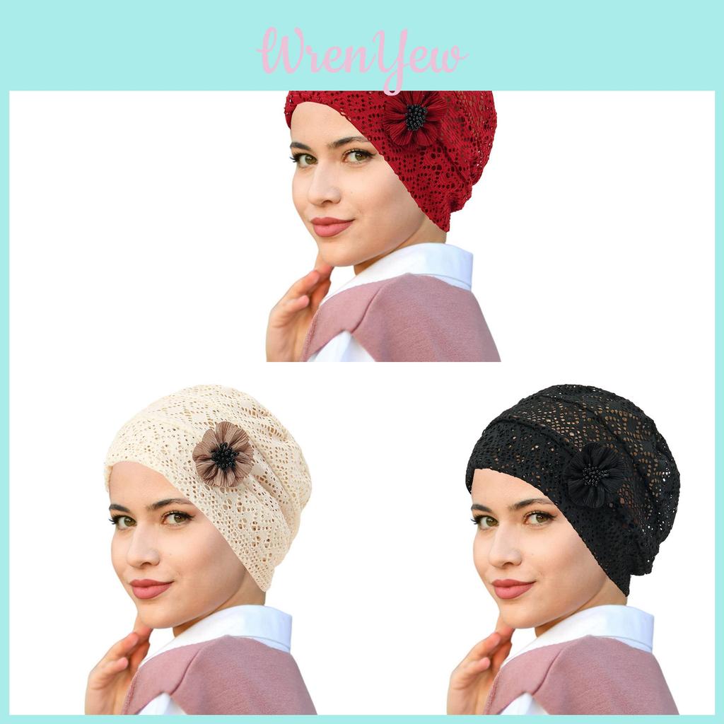 Elegant Lace Hollow Out Womens Floppy Hat With Flower Decor For Summer Fashion