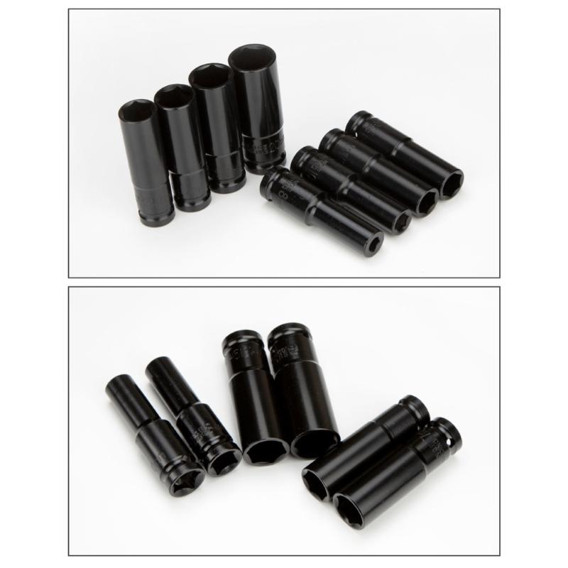 10/13Pcs Essential 6Point Socket Tool 1/2inch Drive Impact Socket for DIY Enthusiasts Professional Tightening Screws