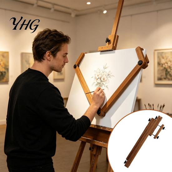 Hand Steadying Device Adjustable Artist Rest for Easel, Wooden Painting Arm Support Bridge Bridge, Stabilizer Tool Detail Drawing