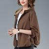 Women's Short Jacket Spring and Autumn New Hooded Middle-aged Mother Jacket Slim Casual Little Windbreaker