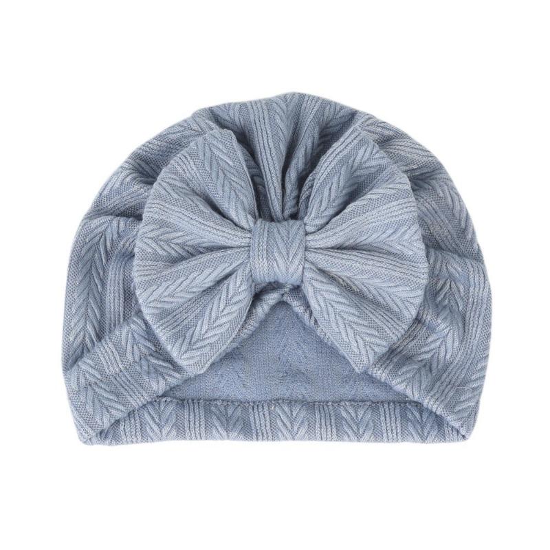 New baby hat baby hat elastic jacquard Indian hat bow windproof children's hat knitted pullover hat