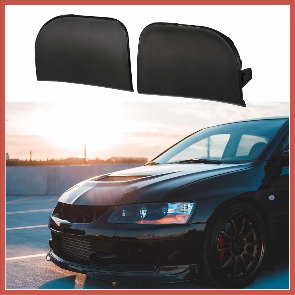 ACROPIX Pair Black Front Bumper Tow Hook Towing Eye Cover Cap Replacement 52127-47903 52128-47903 for Toyota Prius 2012-2015 Car Parts