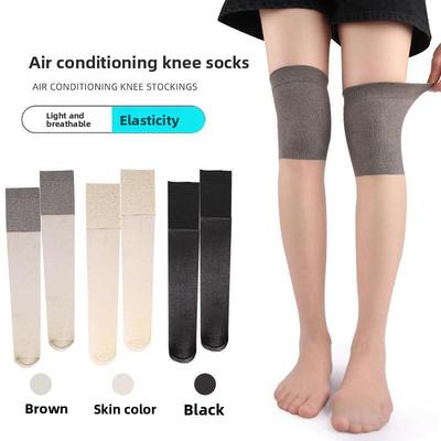 2-in-1 Klimaanlagen-Overknee-Strümpfe Sommer Dünn Anti-Haken Overknee-Socken Warm Spenden Rutschfeste Mittelschaft-Socken